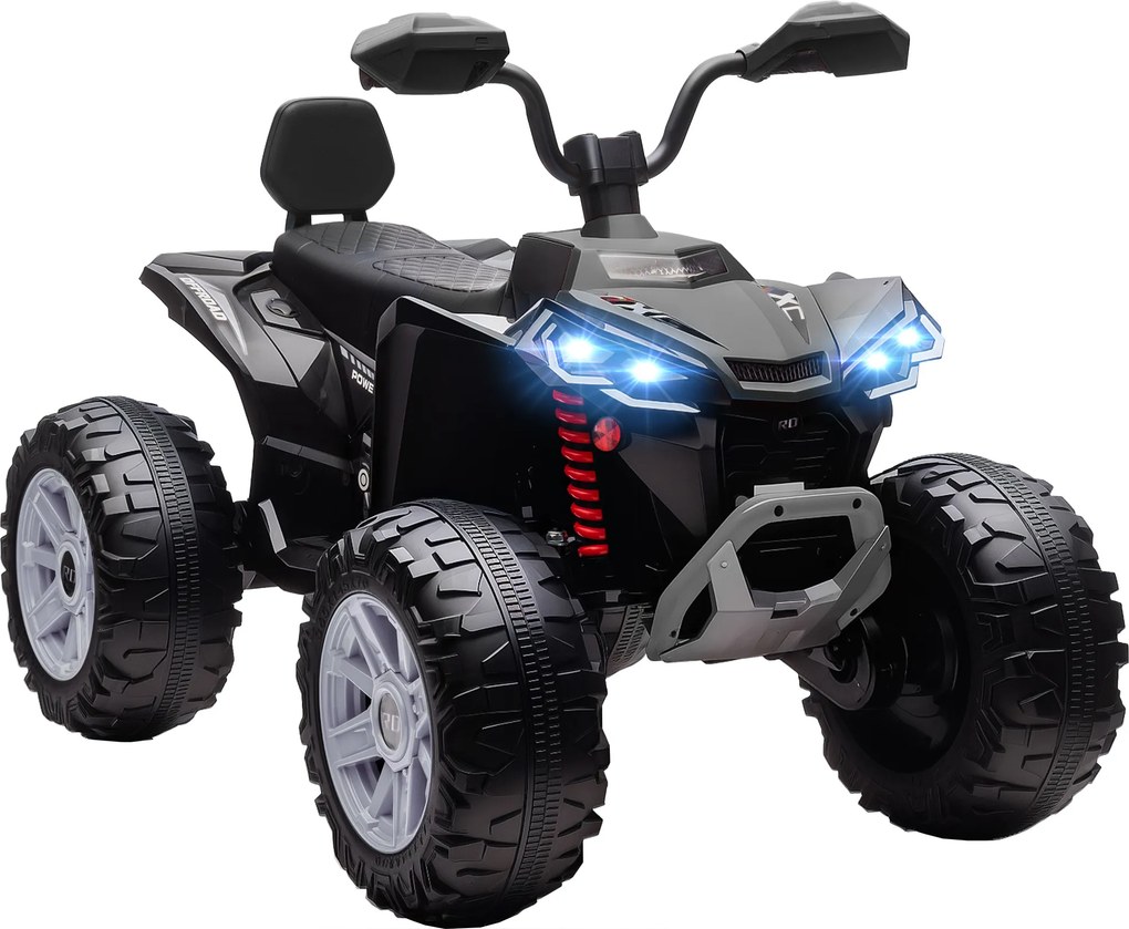 AIYAPLAY Quad Elétrico Infantil, Veículo Elétrico 24V com 4 Rodas, Faróis, Entrada USB, Função MP3, 6,5 km/h, 3-8 anos | Aosom Portugal