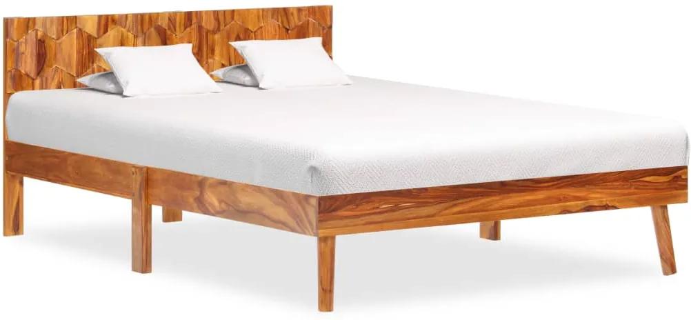 Estrutura de cama 120x200 cm madeira de sheesham maciça