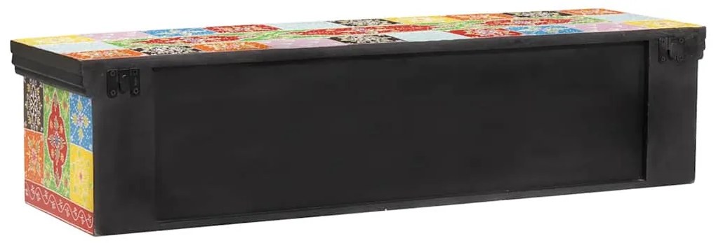 Armário de TV de parede 100x30x24 cm Madeira Sólida de Mangueira Rústi
