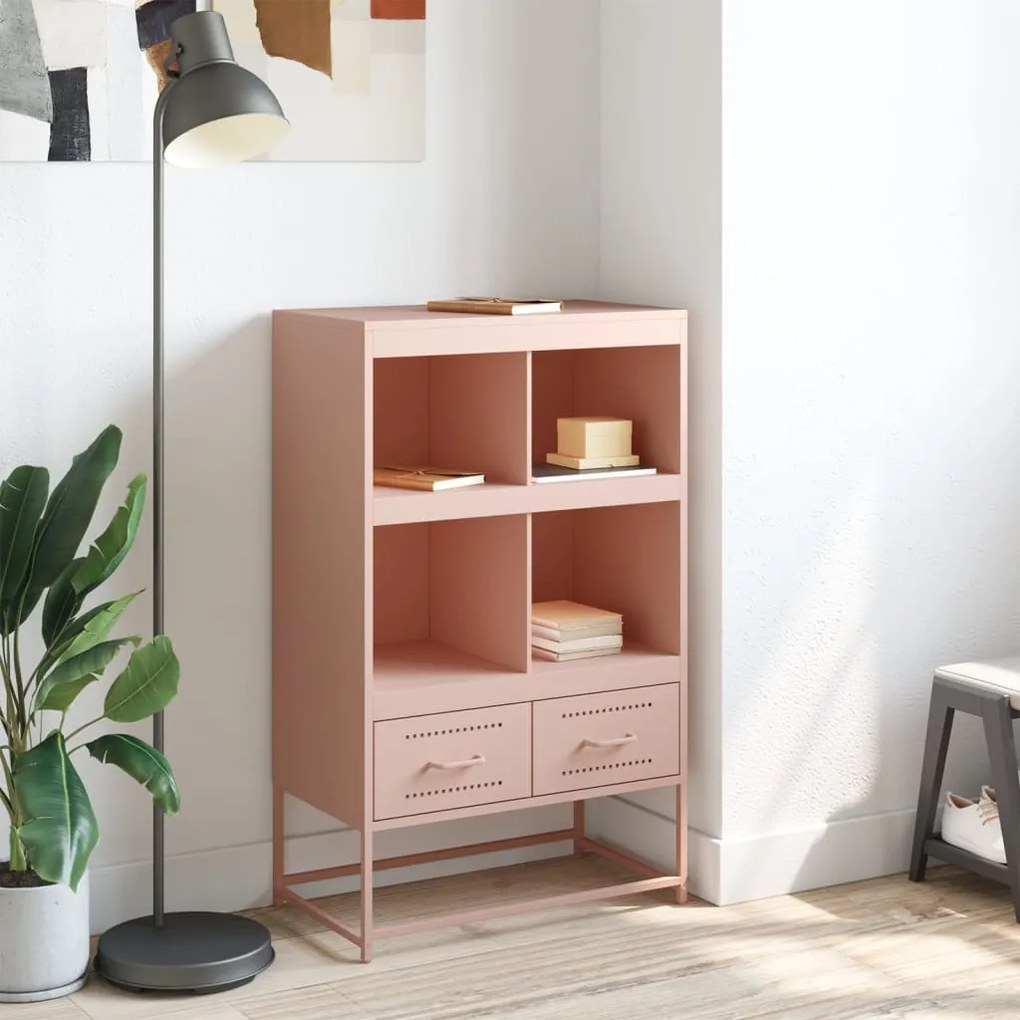 Móvel alto 68x39x111,5 cm aço rosa