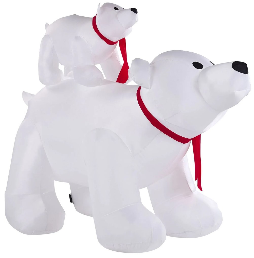 Urso polar insuflável com LED 160 cm branco KULTALA Beliani