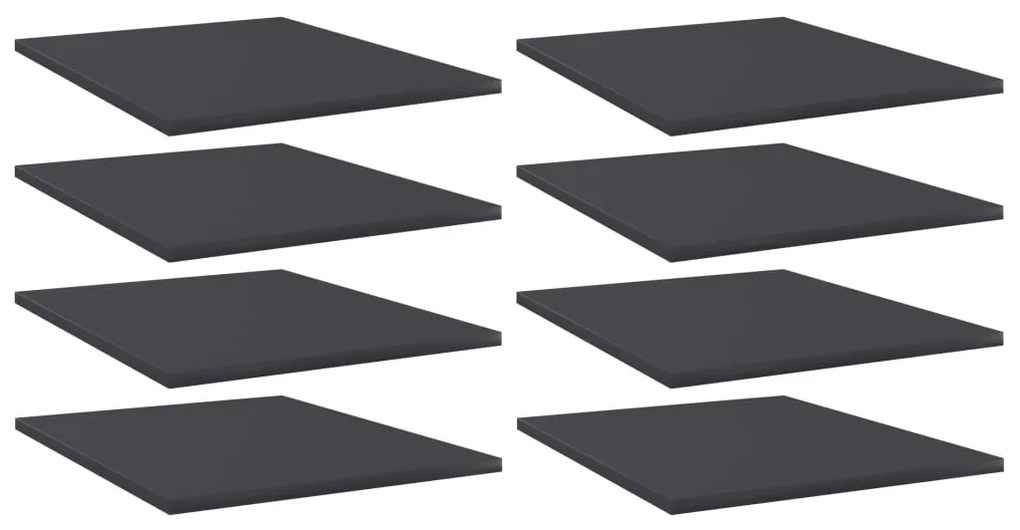 Prateleiras para estante 8 pcs derivados de madeira cinza