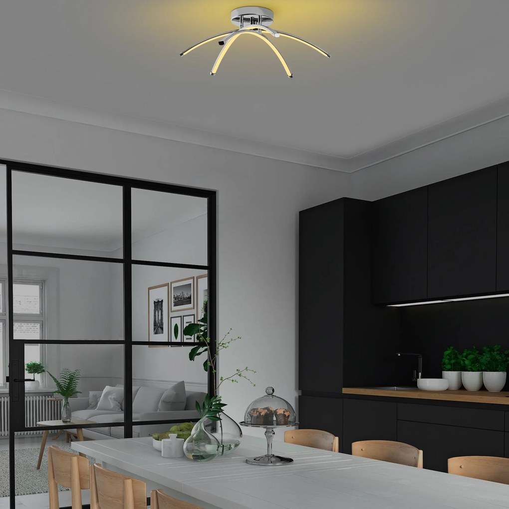 Candeeiro de Teto Ledbanana – Cromado – 57x20x57 cm