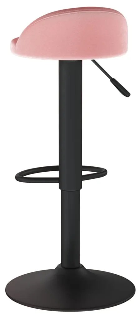 Bancos de bar 2 pcs veludo rosa