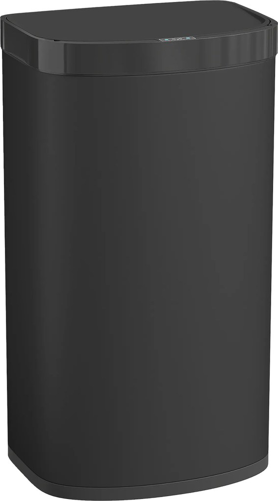 HOMCOM Lixeira com Sensor 55L, Lixeira com Tampa Soft-Close em Aço Inox, para Cozinha, Academia, Escritório, Preto | Aosom Portugal