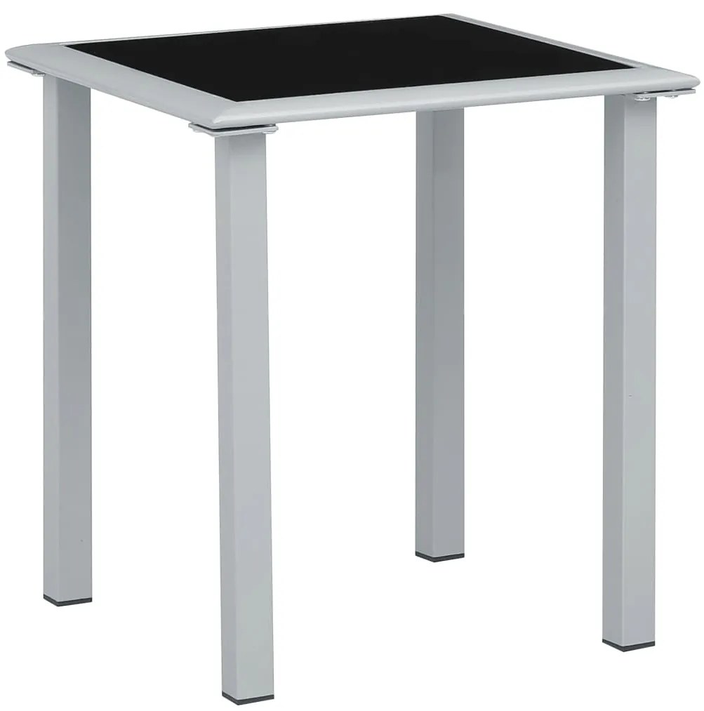 Espreguiçadeiras com mesa 2 pcs alumínio cor creme