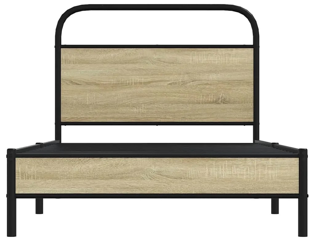 Estrutura cama s/ colchão derivados de madeira carvalho sonoma