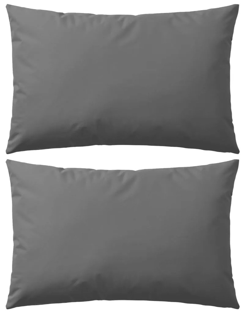 vidaXL Almofadas para exterior 2 pcs 60x40 cm cinzento