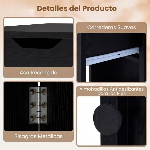 Mesa de jantar extensível 120 x 72 x 75 cm com 2 rodas; mesa de cozinha dobrável com prateleira, gaveta de 2 compartimentos e abas rebatíveis Preta