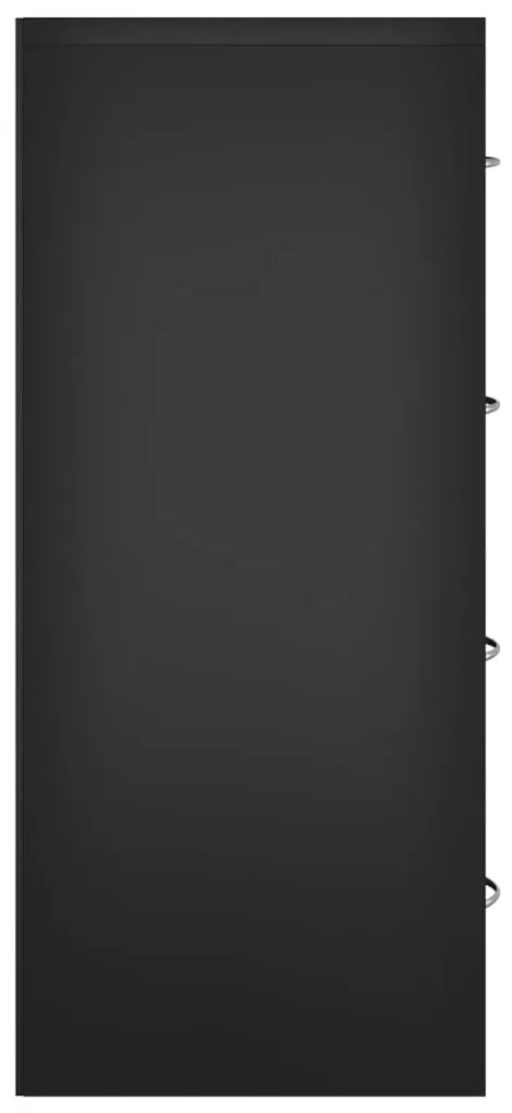 Aparador com 4 gavetas 60x30,5x71 cm preto