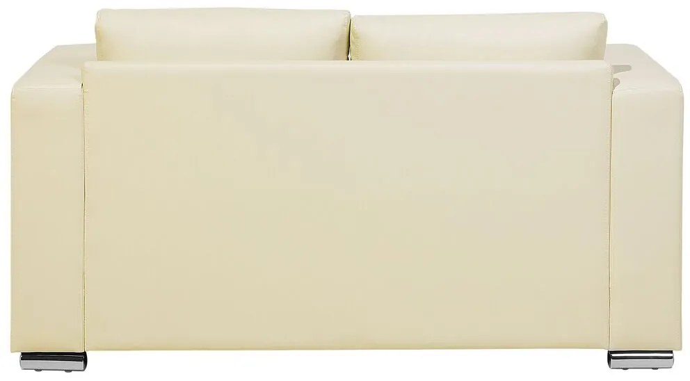 Conjunto de sofás com 6 lugares em pele creme HELSINKI Beliani