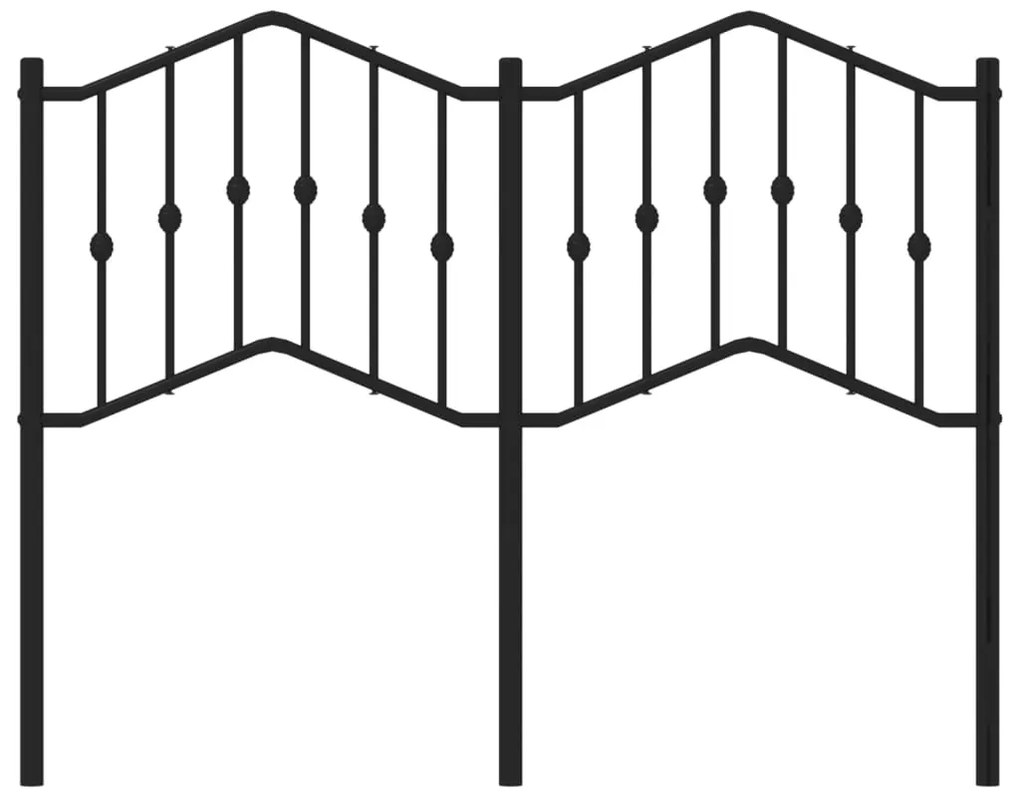 Cabeceira de cama 120 cm metal preto