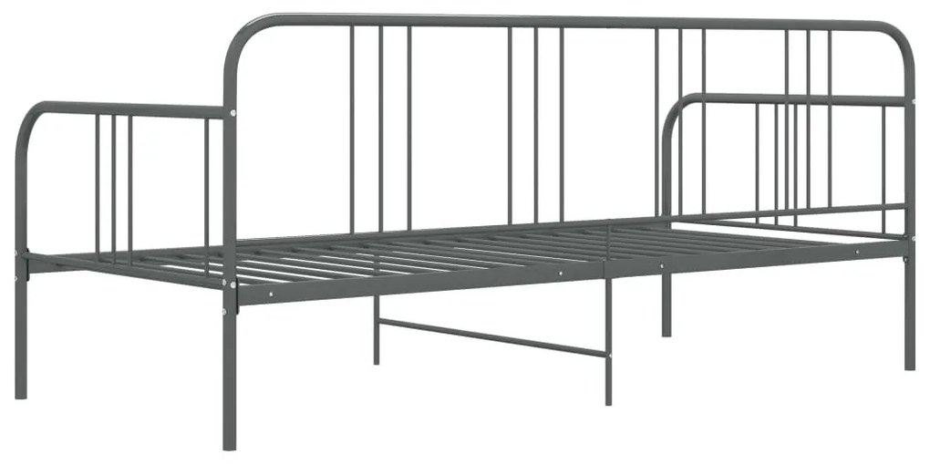 Sofá-cama 90x200 cm metal cinzento