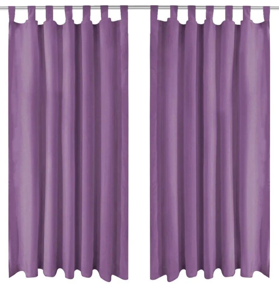 Cortinas de cetim com presilhas 2 pcs 140x175 cm lilás