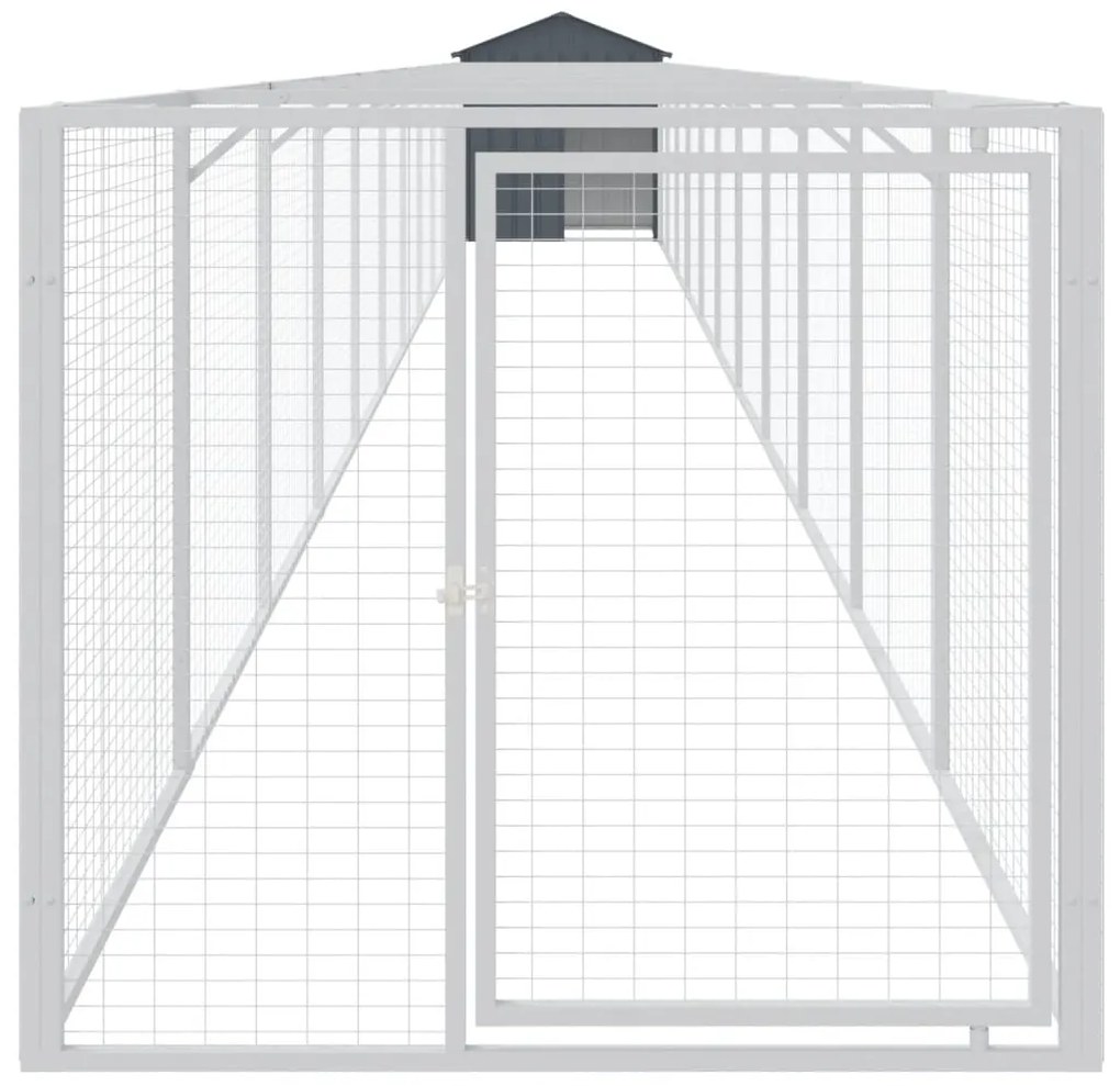 Casota para cães com telhado aço galvanizado antracite