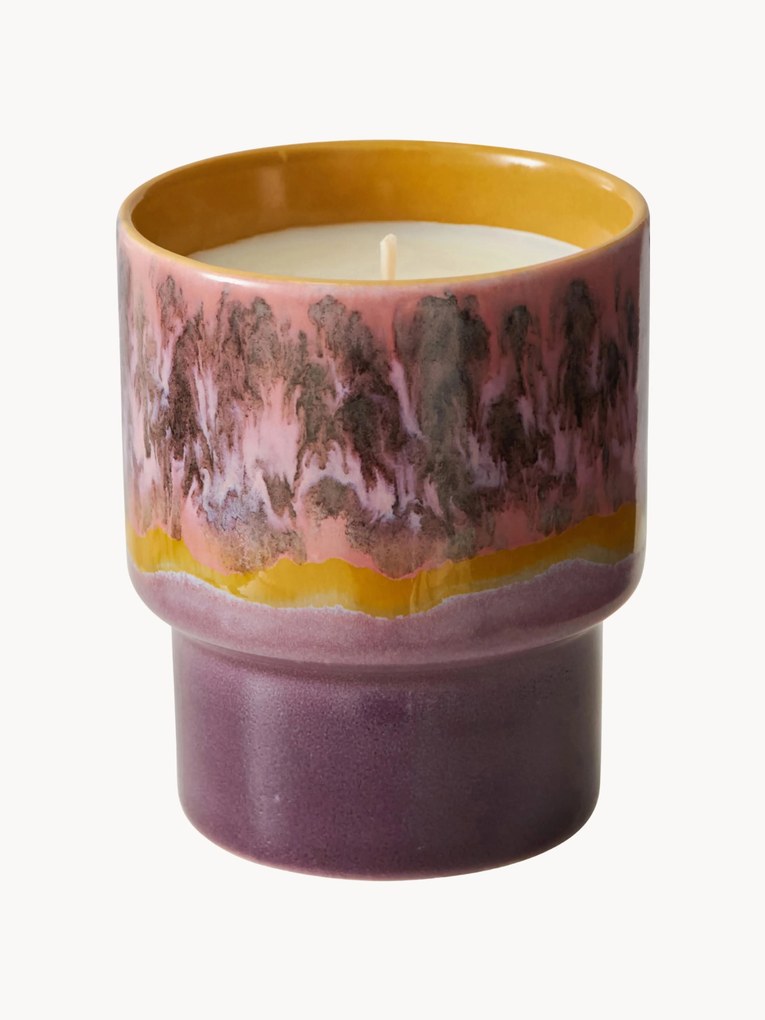 Vela perfumada artesanal 70's (rosas, sândalo, cedro)
