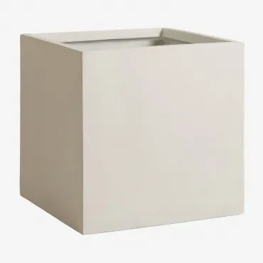 Vaso De Flores Quadrado Para Exterior Em Cimento Lucas Branco & 60 X 60 X 60 Cm - Sklum