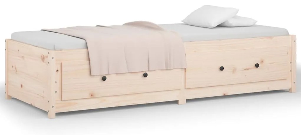Sofá-cama sem colchão 80x200 cm madeira de pinho maciça