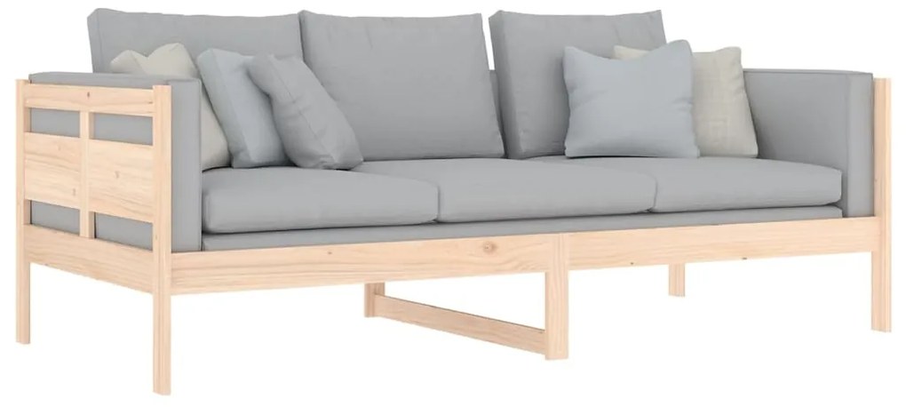 Sofá-cama 90x200 cm madeira de pinho maciça