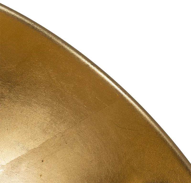 Candeeiro de pé preto ouro 35cm ajustável - MAGNAX Industrial