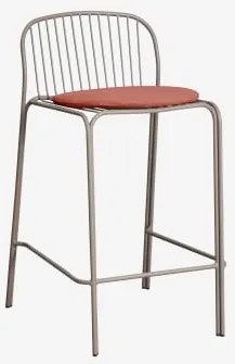 Pack De 4 Bancos Altos De Jardim Em Aço Anerina Moka Brown & ↑65 Cm & Terracota - Sklum