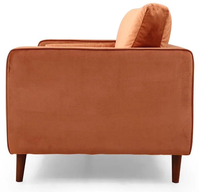 Sofá de 3 Lugares Rome – Laranja – 215x90x70 cm