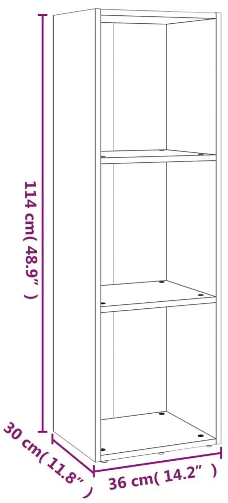 Estante/Móvel de TV 36x30x114 cm derivados madeira cinza sonoma