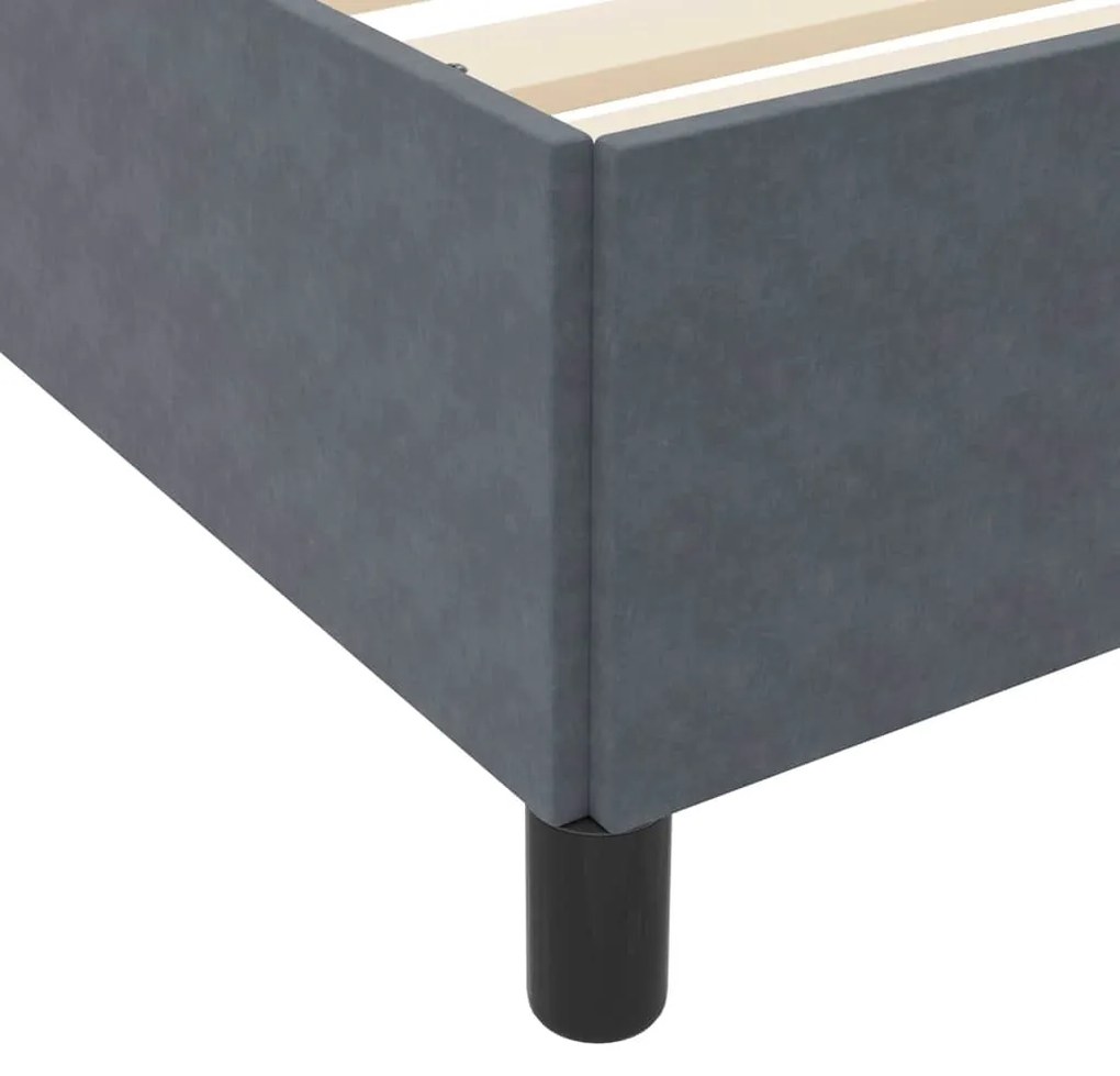 Estrutura da Cama Branco e Cinza Claro 180 x 200 cm Veludo