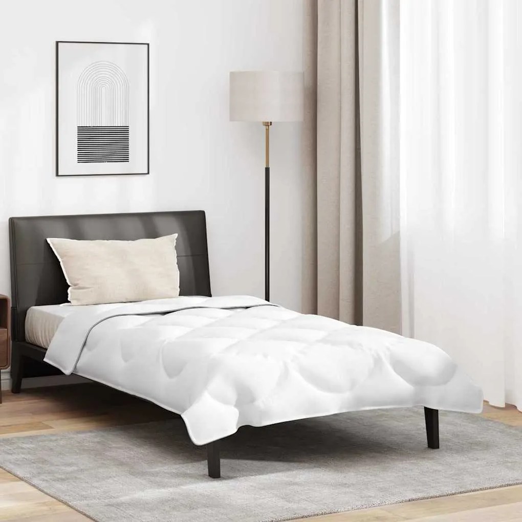 Edredão com travesseiro 2 pcs Branco 155 x 220 cm Microfibra