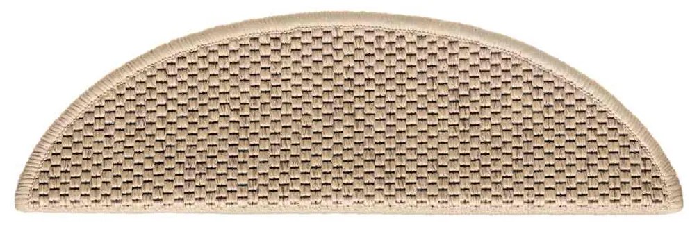 Tapetes escada adesivos aspeto sisal 30 pcs 56x17x3cm cor areia