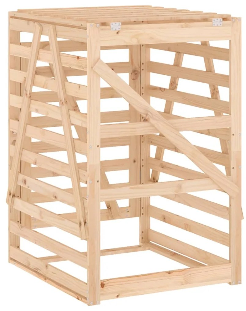 Abrigo para caixote do lixo 84x90x128,5 cm pinho maciço