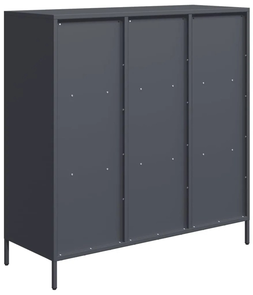 Aparador alto 101,5x39x103,5 cm aço antracite