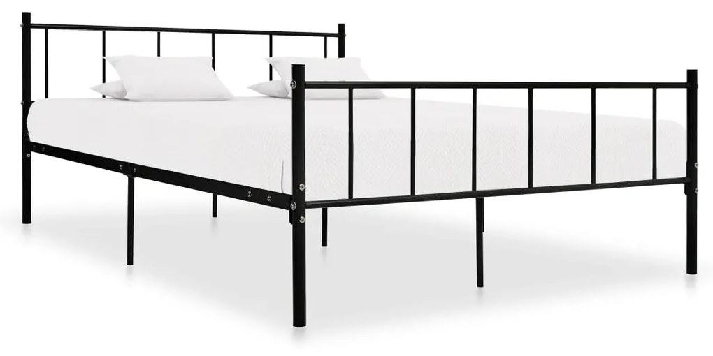 Estrutura de cama 200x200 cm metal preto
