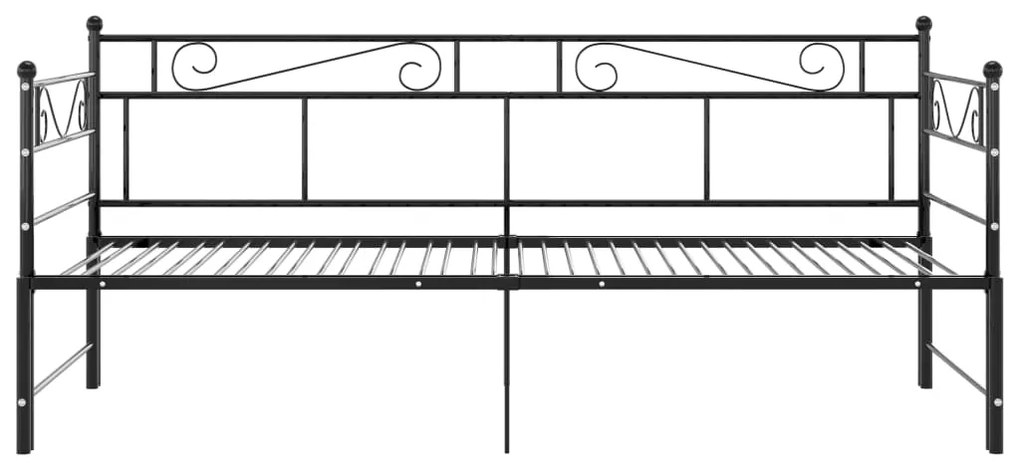 Estrutura sofá-cama de puxar 90x200 cm metal preto
