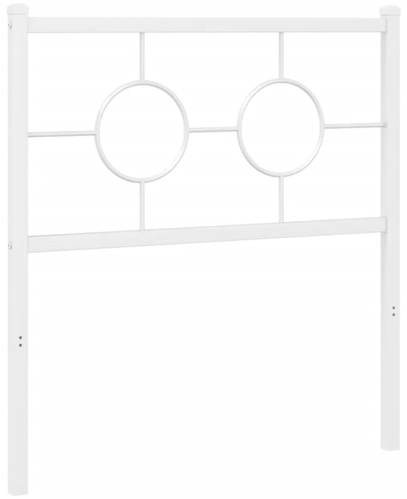 Cabeceira de cama 80 cm metal branco