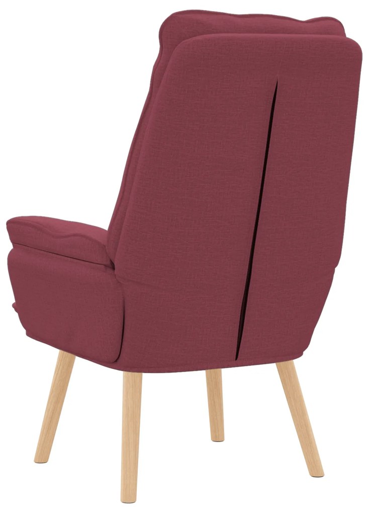 Poltrona Relaxante em Tecido Vermelho Vinho