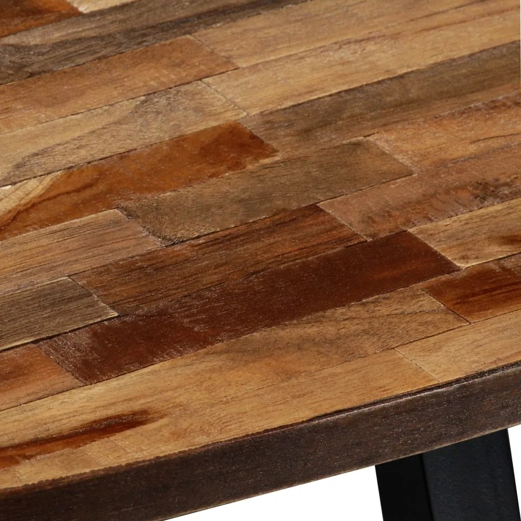 Mesa de centro teca maciça reciclada oval 120x60x30 cm