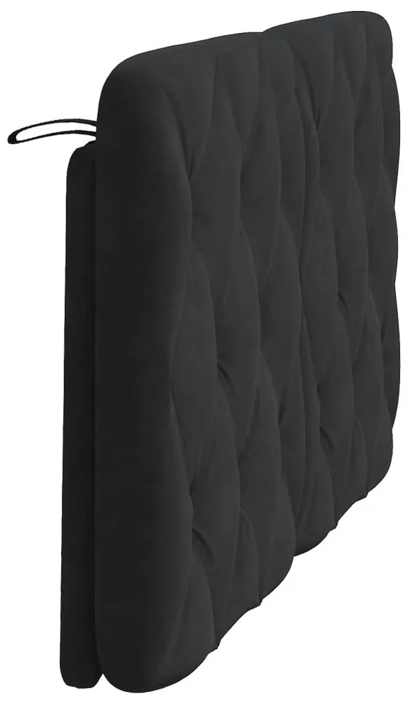 Almofadão de cabeceira 120 cm veludo preto