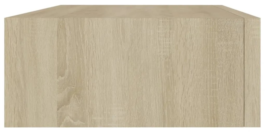 Prateleiras de parede c/ gavetas 2pcs MDF 40x23,5x10cm carvalho