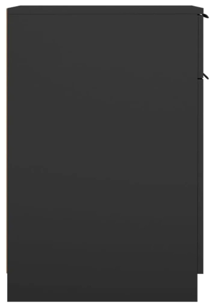 Armário de secretária 33,5x50x75 cm derivados de madeira preto