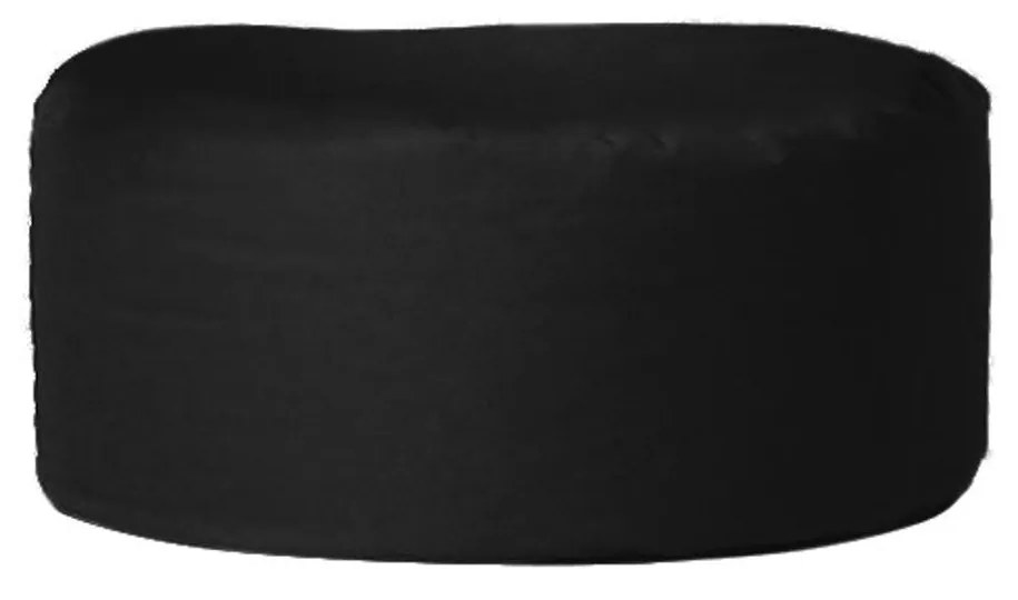 Pufe de Jardim Round Pouf – Preto – 55x30 cm | Tribo Home