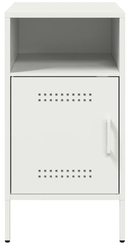 Mesa de cabeceira 36x39x68 cm aço branco