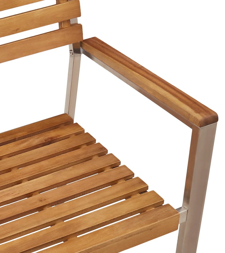 Conjunto de Jantar de Jardim de 7 Peças vidaXL Madeira Sólida de Acáci