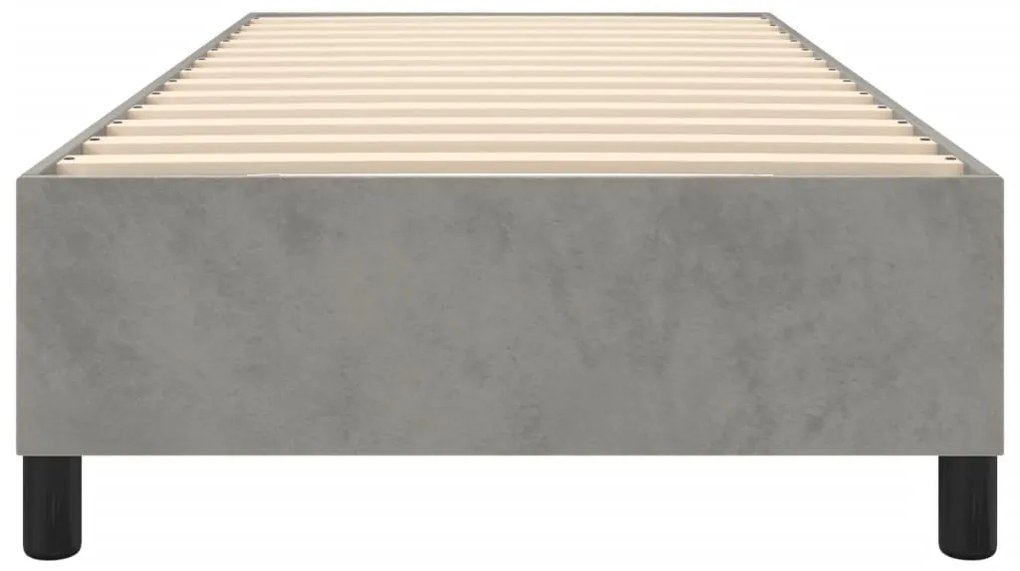 Estrutura de cama sem colchão 90x190 cm veludo cinzento-claro