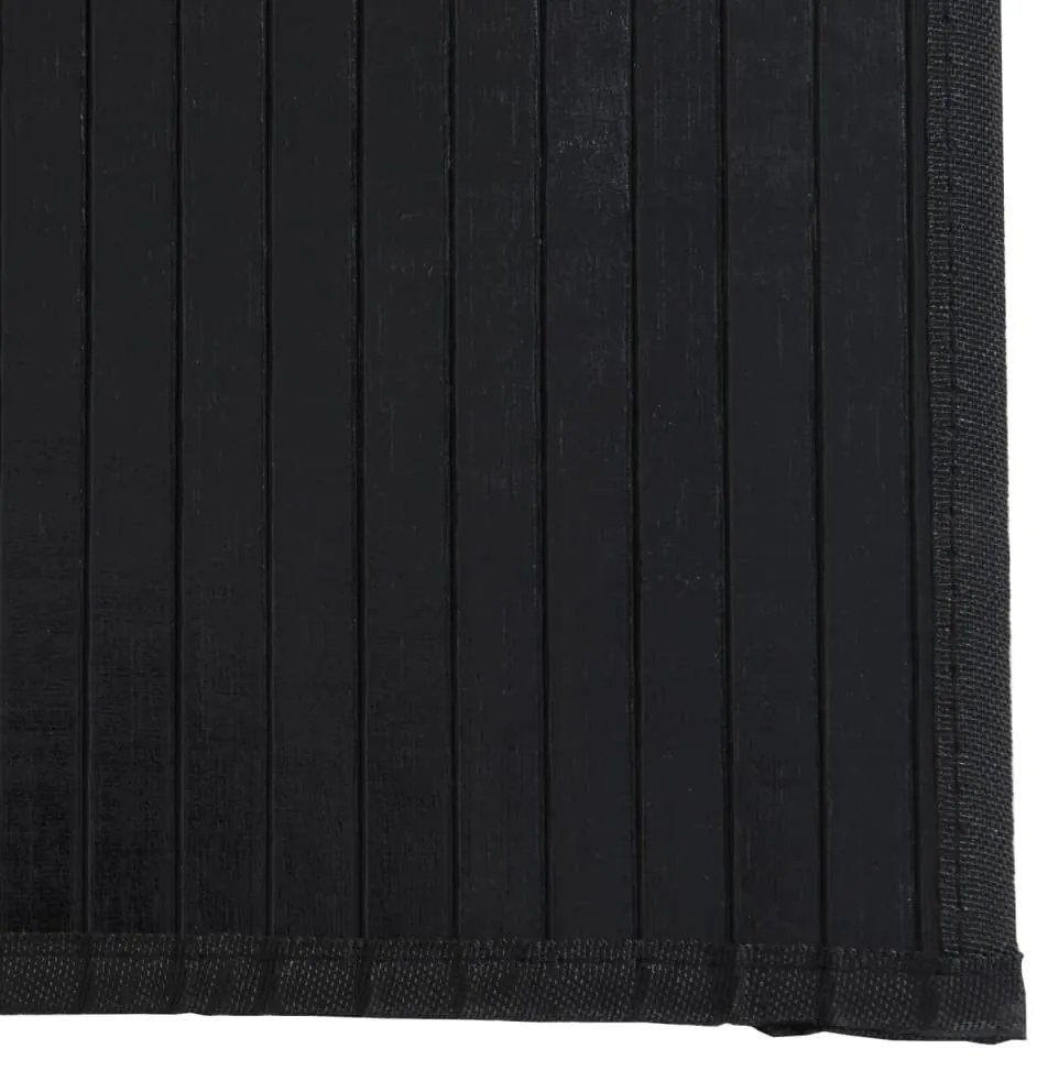 Tapete retangular 70x400 cm bambu preto