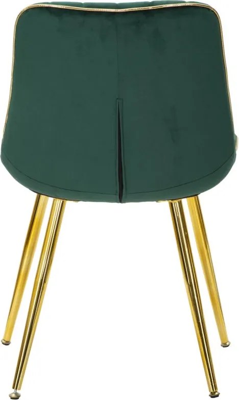 CONJUNTO DE 2 CADEIRAS PARIS 51X59X79 CM VERDE E DOURADO