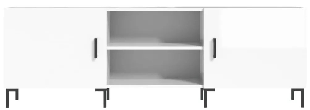 Móvel de TV 150x30x50 cm derivados de madeira branco brilhante