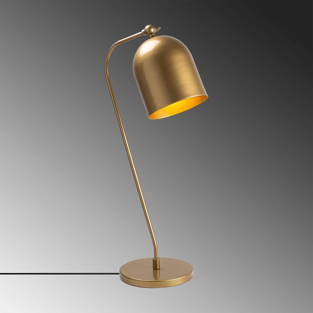 Candeeiro de Mesa Sanika – Dourado – 22 x 30 x 60 cm