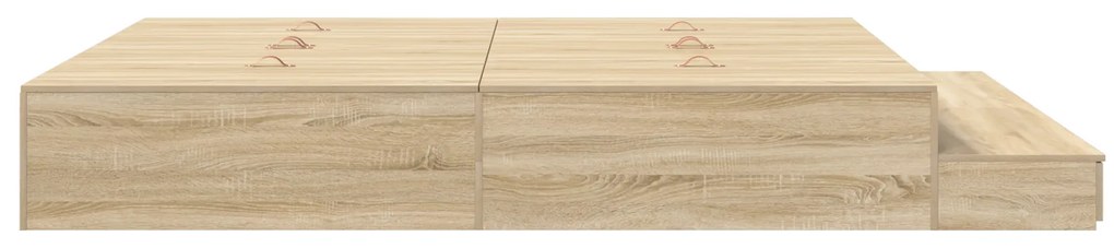 Estrutura de Cama de Armazenamento Carvalho Sonoma 180x200 cm
