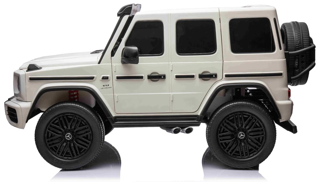 Carro elétrico para crianças Mercedes-Benz G63 AMG 4x4² 2 lugares 12V, Leitor MP3 com entrada USB/AUX, Rodas Borracha com suspensão, Bancos em pele, C